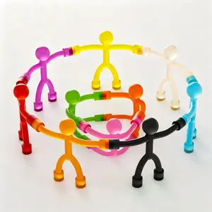 Magnetic Little People Stress-Relief Toy | Mini Colorful Magnetic Figures: Versatile & Educational | Strong-Magnet Wall Climbers