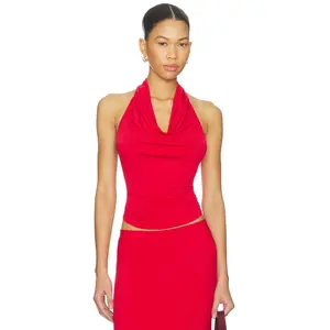 Bella Venice The Elsa Halter Top in Red