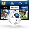 Magcubic Smart Portable Projector 8K Auto Keystone, 180° Rotatable for Home Theater, Football Fans & Movie Nights; Android 14, WiFi 6, Bluetooth 5.4, Native 720P, 300 ANSI Lumens, HY300F Mini Projector