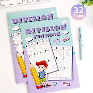 1pc Two-Digit Division Practice Book, over 300 Detailed Math Exercises, Daily Math Activities, Home School Supplement, Office Supplies, Learning Math Tools