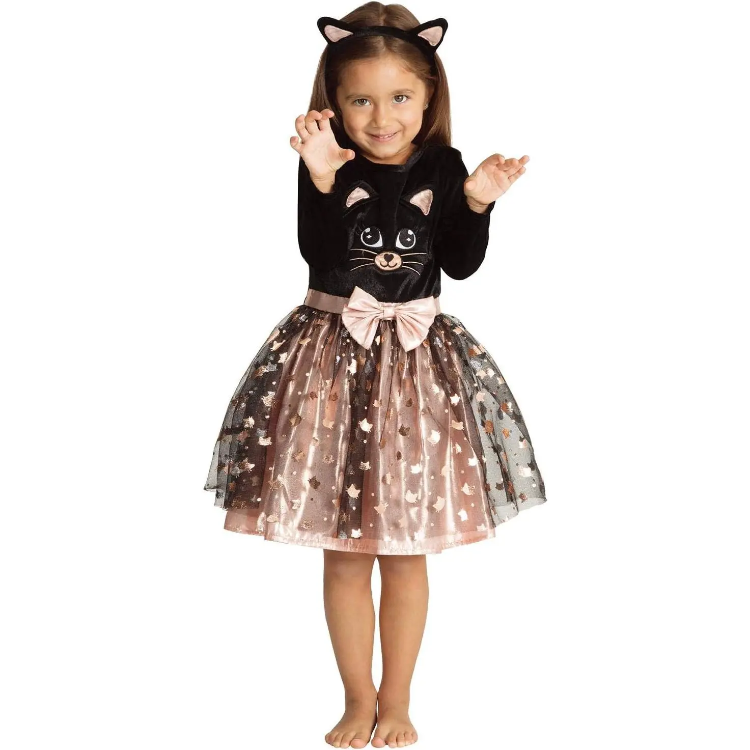 Leadtex Little Girl's Cute Cat Dress Costumes With One Ear Headband and One Tail for Parties,Four sizes.