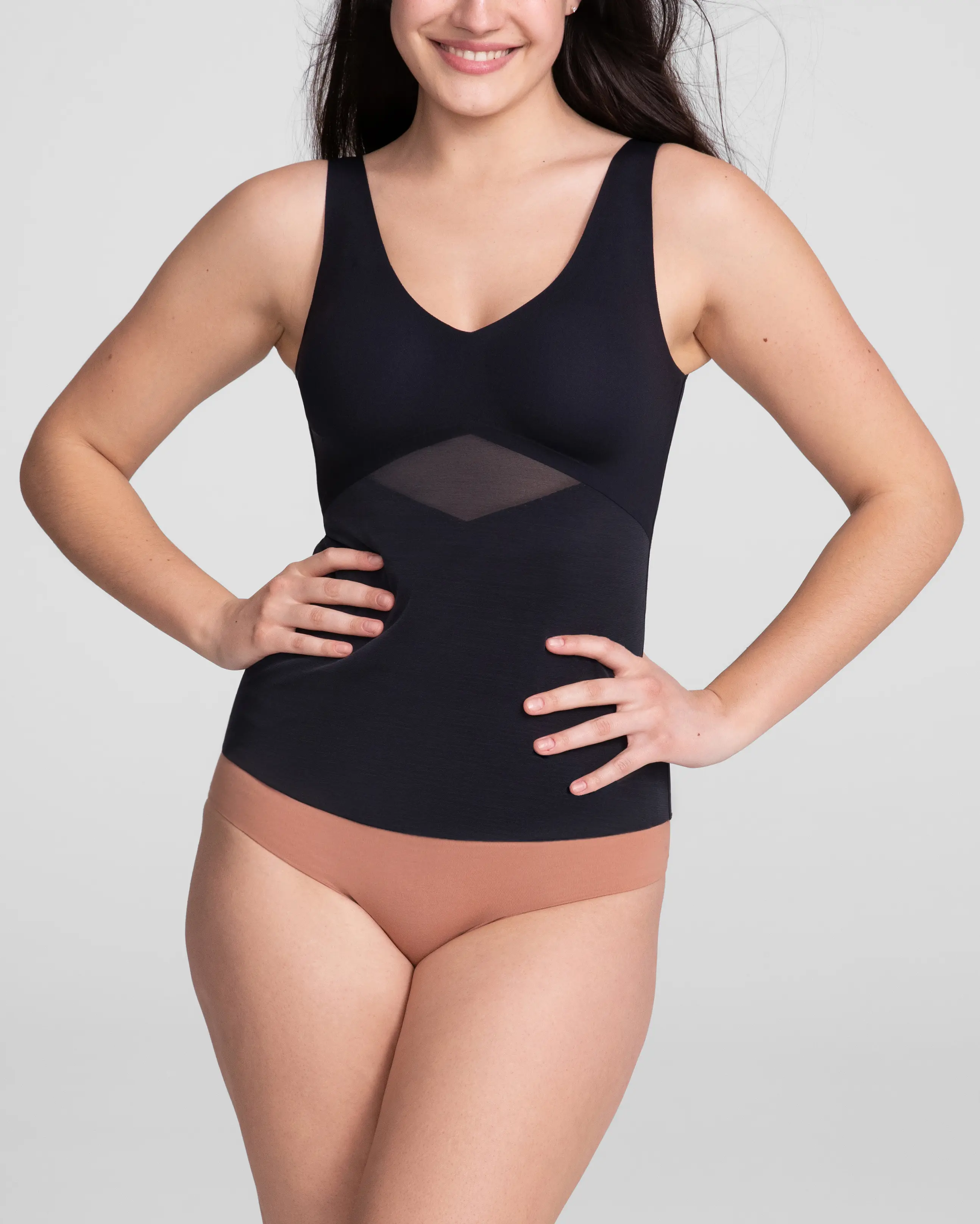 Honeylove LiftWear Tank - Medium Support Shapewear Top with Built-In Bra