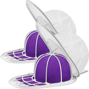 Baseball Cap Washer for Washing Machine Plastic Hat Washer Cage with Mesh Bag for Machine or Dishwasher Hat Cleaner Baseball Cap Shaper for Dishwasher Perfect Fit for Adult and Children Wash Caps PP Material Hat Washing Cage Home Essential