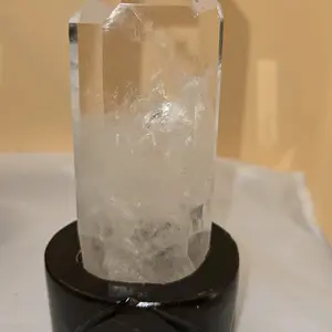 The WRIGHT Clear Quartz Towers on Custom Stand