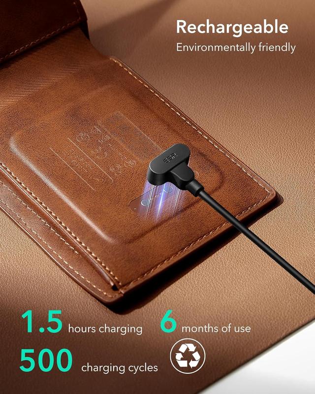 ESR Geo Wallet with Find My, RFID Blocking, Wallet for Men, Wallet Tracker(iOS 14.5 Above Only), Holds 9 Cards and 15 Bills, Replacement for AirTag Wallet, Slim Bifold Card Holder