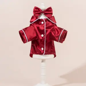 Silk Pajama Set WITH Head Flower  | So Cute My Dog Can't Stop Getting Compliments! #dogpajamas #petfashion