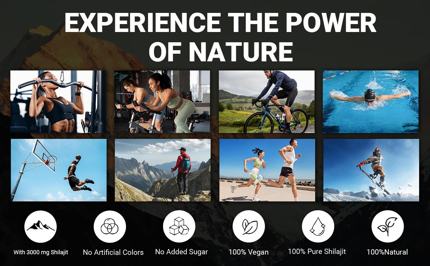 Himalayan Shilajit Energy Gummies with Ashwagandha & Gokshura | Stress Relief & Vitality Support | 60 Sugar-Free Vegan Supplements