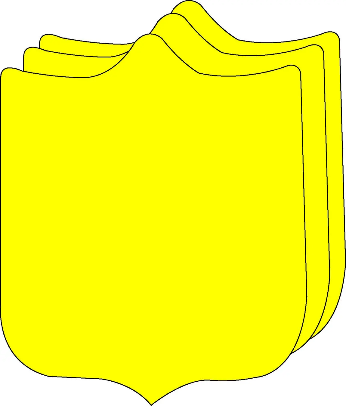 SHAPES ETC. Large Single-Color Cut-Out Badge, Sewing Accessory for Art, Games, Fun Classroom Learning Activities