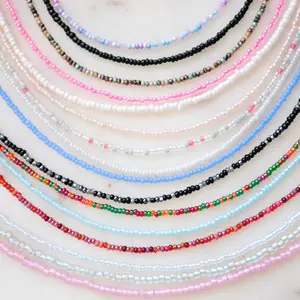 Seed beaded chokers