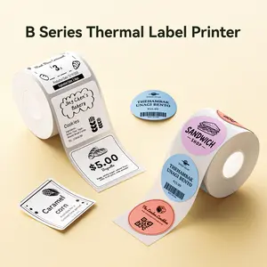NIIMBOT Labels for B-Series Thermal Label Printer, Thermal Label Tape for Marson Jar/Bakery/Grocery/Barcode/Return Address/Small Business