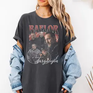 Baelor Targaryen Vintage T-Shirt | A Knight of the Seven Kingdoms Comfort Colors Graphic Tee | 90s Bootleg Style Retro Shirt for GOT & HOD Fans, Soft Fabric, Feels Great All Day, Timeless Appeal, Simple and Clean