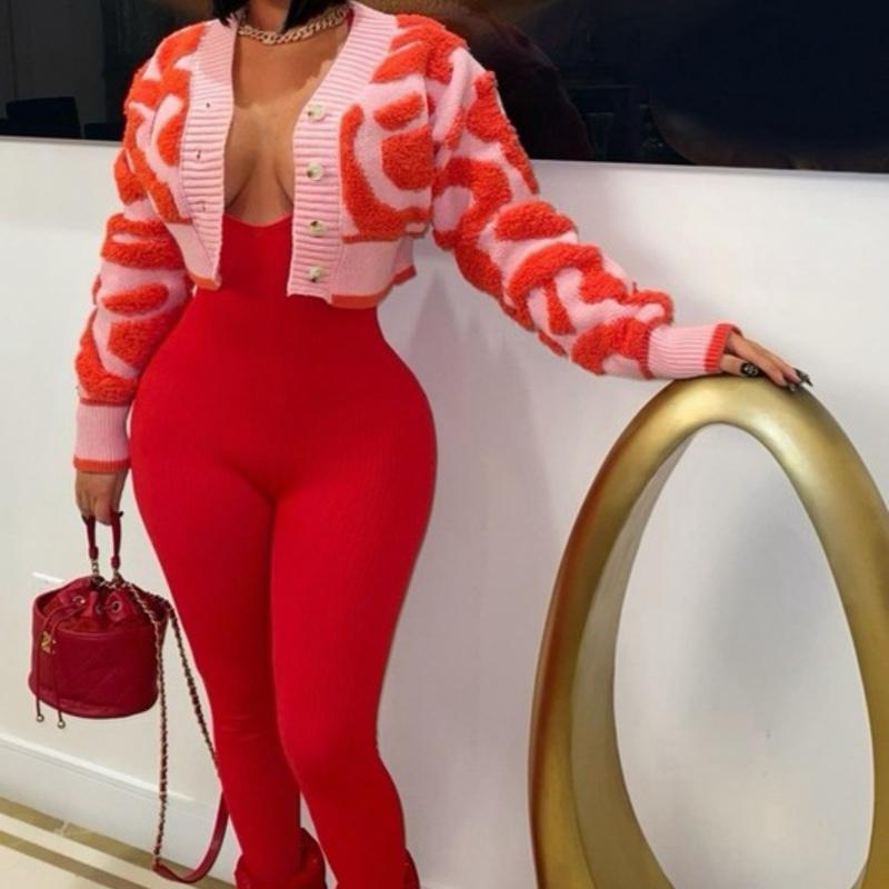 Pink Knit Cardigan - Cropped Design, Soft Knit Fabric, Versatile Style for Women - Knitwear, Womenswear Elegance Outfit