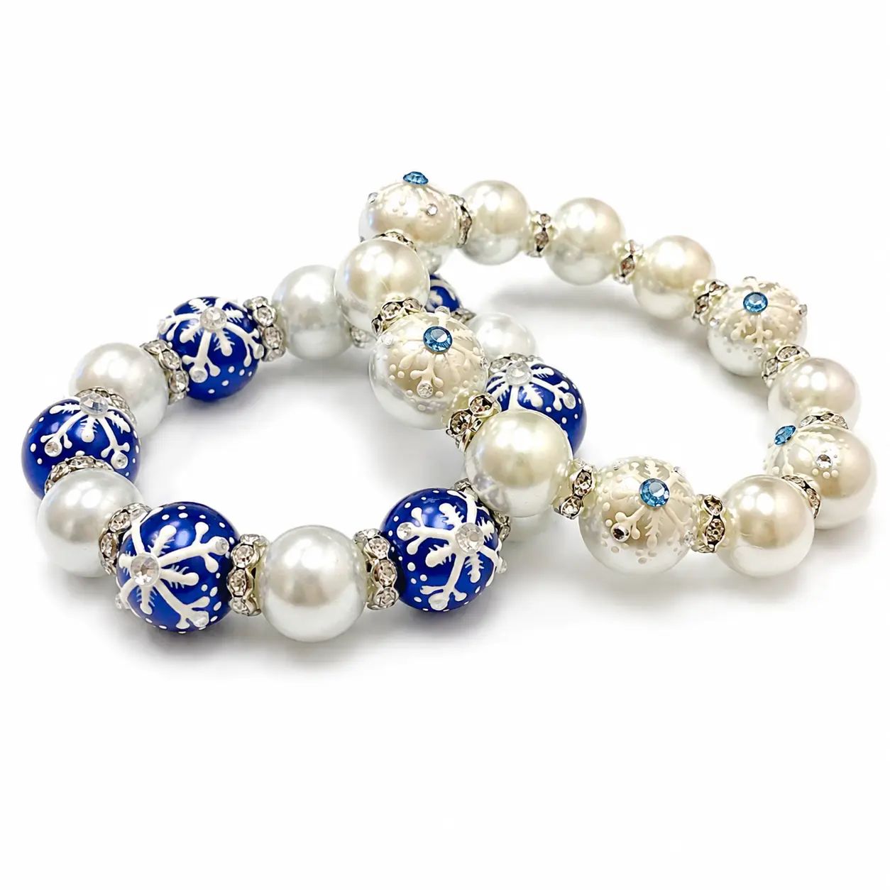 Christmas Snowflake Bracelets for Women, Handmade Jewelry, Gift for Her, 3 Selections