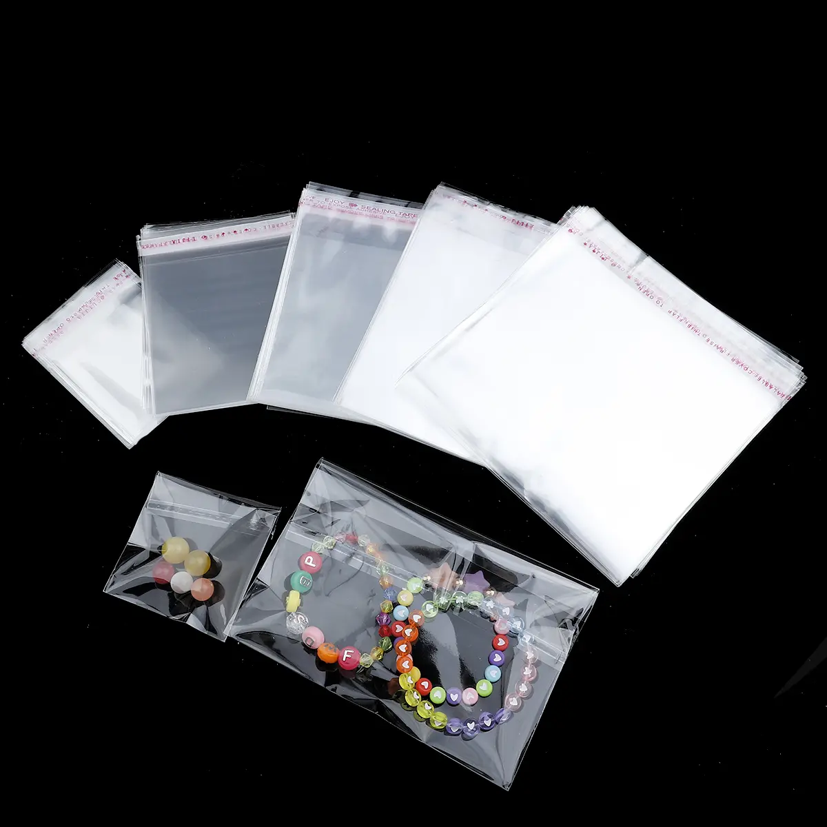 Transparent self-adhesive OPP bag size about 8x10.5cm 100 pieces/bundle suitable for bracelets, bracelets, jewelry accessories, fashion accessories wedding packaging gift bags lightweight Transparent packaging bags