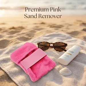 2-Pack Portable Beach Sand Removal Tools, Soft Fabric, Compact Design, Ideal for Travel, Beach Vacations, Camping, Outdoor Activities