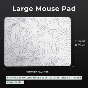 XVX Glass Gaming Mouse Pad, 1.35 ft × 1.02 ft, Special Glass Surface with Improved Precision and Speed, FPS Games/ Office / Study, Protective Coating, Anti-Slip Rubber Base - Smooth, Precise Tracking