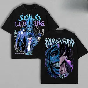 Statue of God T-Shirt - Sung Jin Woo Collection T-Shirt | Solo Leveling Anime Clothing | Washed Heavy Cotton Tee | Perfect Gift for Manga & Anime Fans | Gift for Him & Her