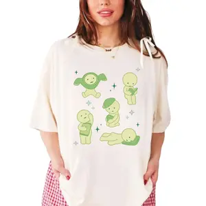 Cute Smiski Shirt Y2K 90s Homebody Club Graphic Tee Smiski Comfort Colors Oversized T-Shirt