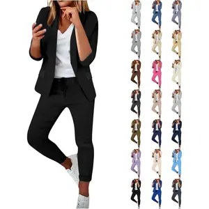 Women Suit Sets For Work 2025 Fall Two Piece Blazer Jacket and Pencil Pants Business Casual Office Formal Outfits Womenswear Trouser