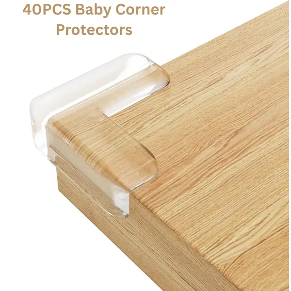 40PCS Baby Corner Protectors, Clear L-Shaped Corner Guards for Tables & Furniture, Child Safety Edge Protectors, Baby Proofing Covers for Sharp Corners