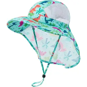 Baby Sun Hat Toddler Kids UPF 50+ UV Protection - Wide Brim Boys Girls Beach Hat for Summer Outdoor, Age 0-5