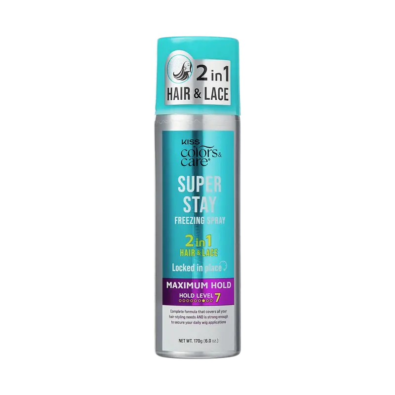 Kiss Colors & Care Super Stay Freezing Spray Maximum Hold, 6 oz.