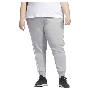 adidas Womens Essentials 3-Stripes Fleece Drawstring Joggers Casual - Grey