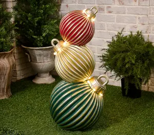 Illuminated Indoor/Outdoor 32" Stacking Ornaments by Kim Gravel