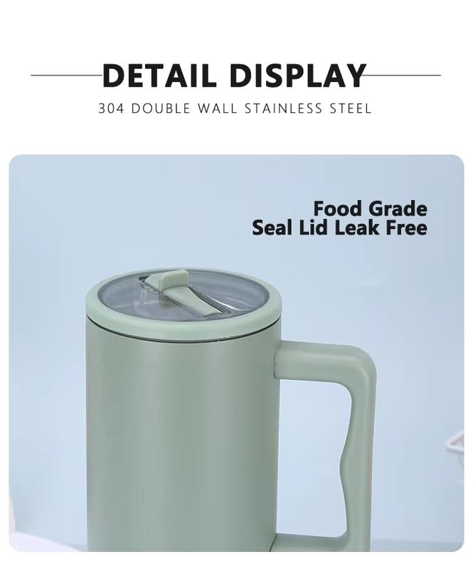 40oz Solid Color Powder-Coated Tumblers with Leak-Proof Lid & Reusable Straw Double Wall Vacuum Insulated Travel Mugs BPA-Free & Safe