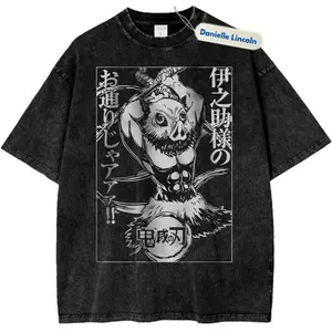 Inosuke Hashibira Anime Shirt, Demon Slayer Vintage Tee, Gift For Fan Manga, Gift For Men, Gift For Women, Crew Neck T-shirt, Trending T-shirt