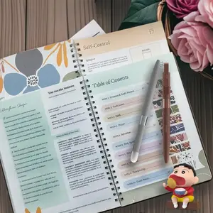 The Study 52-Week Bible Study Small Size Journal Personal Organizer for Men Women 365 Days Spiritual Growth Daily Review Faith Gift Yearlong Workbook TikTokShop,Size(A5 8.27*5.83in)