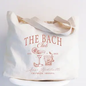 [CUSTOM IN DESCRIPTION] Custom Bachelorette Totes, Club Bachelorette Tote, Beach Bachelorette Tote Bag, Bridal Party Tote, Bride Wedding Tote, Bridesmaid Gift Tote