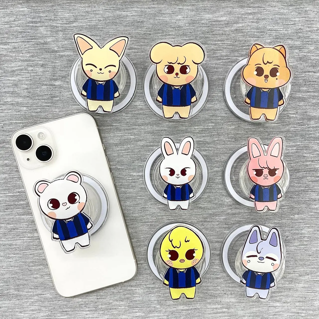 Cute Kpop Idol Animal Phone Grip Collection - Magnetic Pop Socket & Kickstand - Kawaii Concert Inspired Accessory