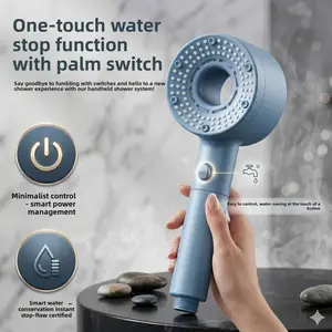 New model hollow-out pressurized handheld shower head with strong pressure, shower filter for bathroom bathing