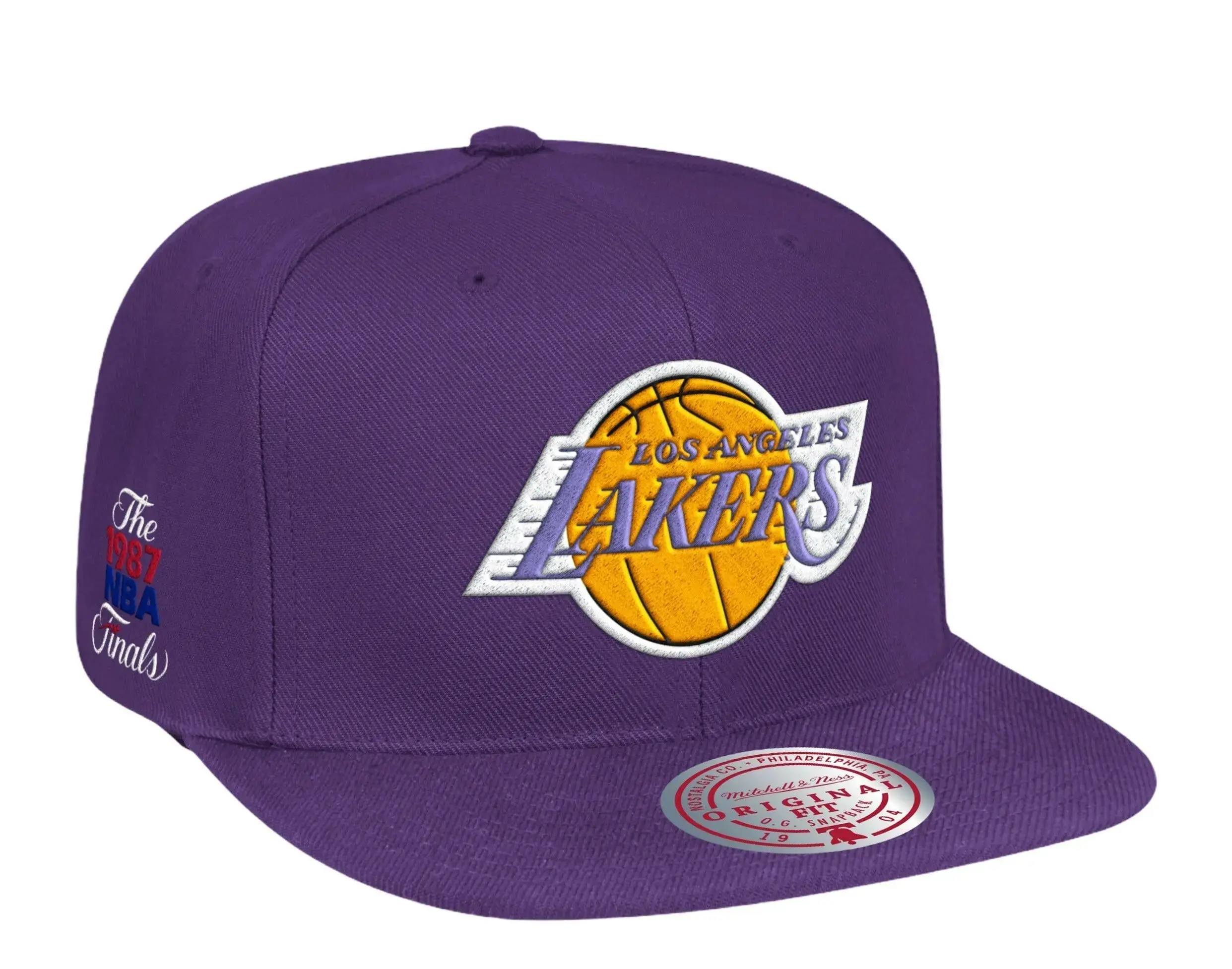 Mitchell & Ness Los Angeles Lakers HWC 1987 Finals Patch Snapback in Purple | Adjustable Cap