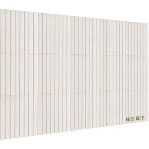 59" x 36" Large Bulletin Board for Walls, 15-Pack Felt Wall Tiles Cork Board Alternative with 30 Pushpins, Decorative Wall Photo Pinboard for Office, Home, School