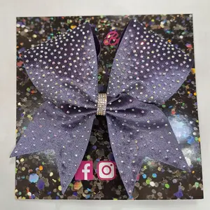 Lavender Velvet Cheer Bow