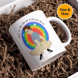 Twilight Meme Coffee Mug, "This Is The Ass Of A Killer Bella" Funny Robert Pattinson Mug, Great for Gifting