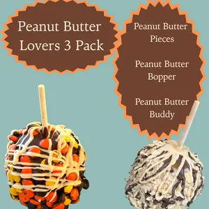 Peanut Butter Lovers Jumbo 3 Pack USA Peanut Butter Pieces Bopper & Buddy Sweet Treats