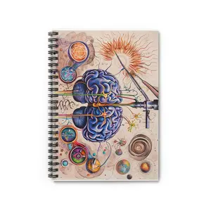 Spiral Notebook - Science Brain Art Ruled Line