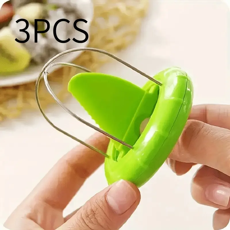 3PCS Manual Kiwi Slicer Non Electric Food Grade Kitchen Tool for Outdoor Cooking Camping Picnic Food Preparation Utensil