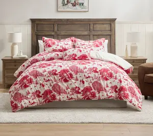 Hallmark Red Toile 4-Piece Holiday Comforter Set, Full/Queen