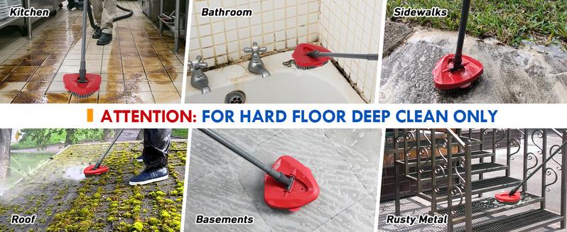 [2025 Upgraded] Stainless Steel Wire Scrub Brush Head  for O-Cedar EasyWring 1-Tank System Spin Mop Scrubber Brush for Hard Floor Deep Clean Only