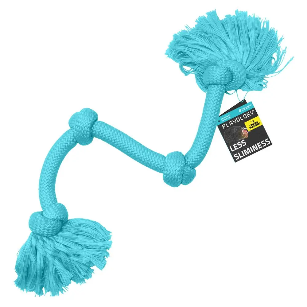 Playology Peanut Butter Scented Dri-Tech Rope Dog Toy, Mega