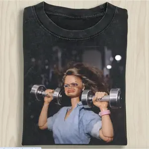 Funny Gym Doll Shirt, Vintage Workout Meme Tee, Retro Fitness Graphic T-Shirt, Sassy Gym Humor Gift for Women Unisex Style, Full Color, Top Womenswear