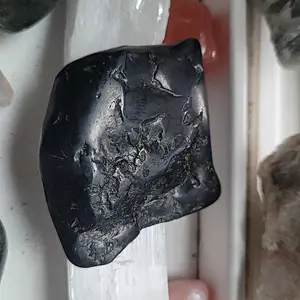 Shungite Slab for EMF Protection - Shungite Crystal Slab- Shungite Stone - EMF Protection Stone - Polished Shungite Slice from Russia