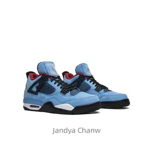 Blue retro casual comfortable anti-slip and wear-resistant basketball shoes