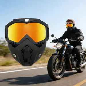 Motorcycle Helmet Riding Glasses Windproof Sports Eyewear Sand UV Skull Goggles Full Face Protection Welding Mask Eyeglasses