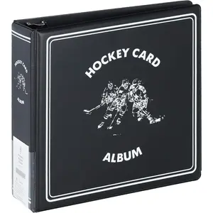 3" Hockey Card Binder |   Black 3-Ring Album for Sports & Trading Card Collection |   Holds Up to 90 Pages |   Durable D-Ring Binder |   Secure Trading Card Storage Organizer