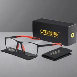 Caterside Photochromic Reading Glasses, Anti-Blue Light Tr90 Spring Hinge Design, Unisex Indoor Outdoor Use, Lightweight Frameless Eyewear